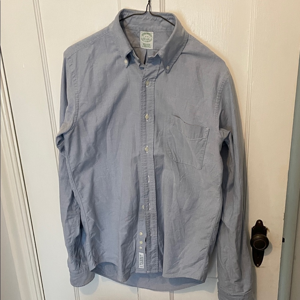 Brooks Brothers Light Blue Oxford OCBD Made in USA 15-35